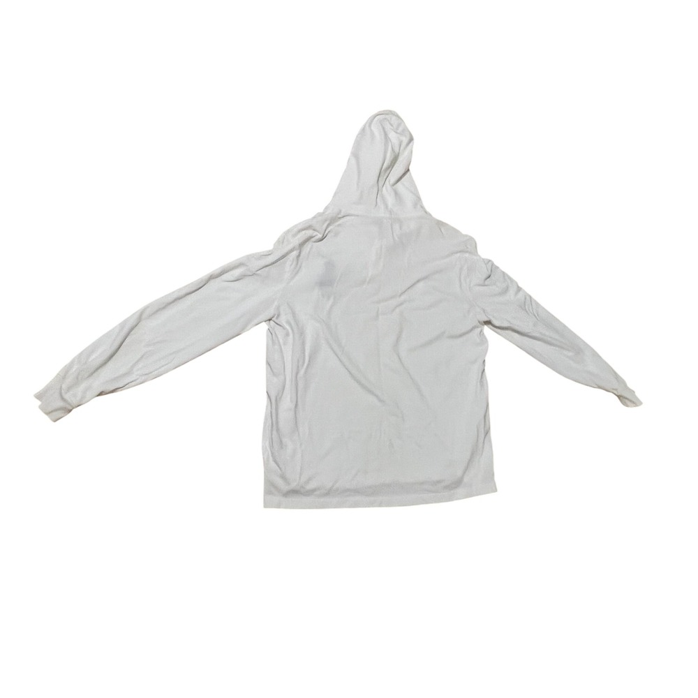 Polo Ralph Lauren Mens White Big Pony Hooded Long Sleeve Pique Shirt Large - Picture 5 of 6